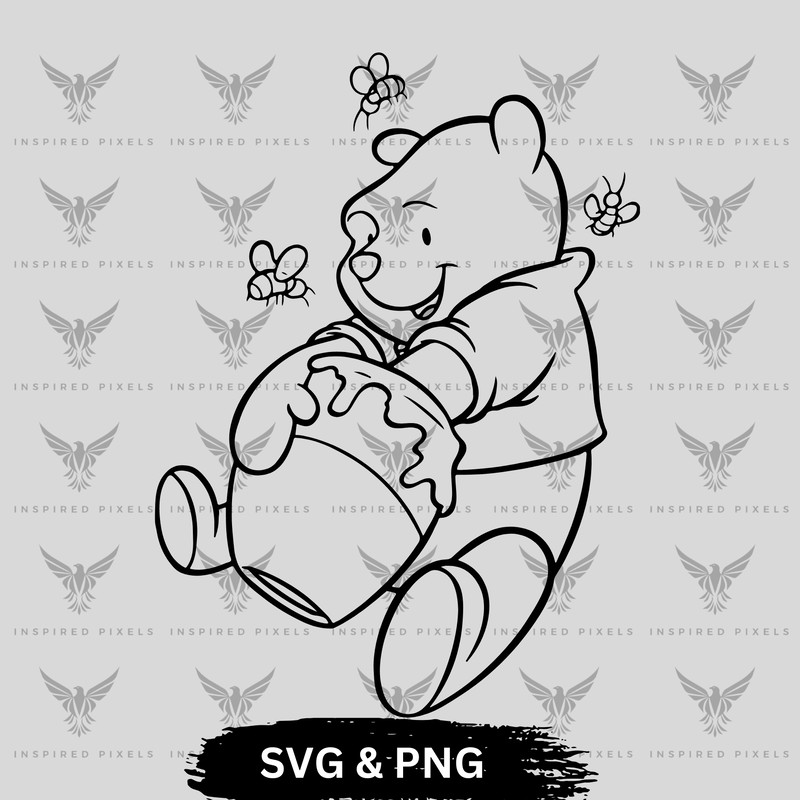 Outline Winnie The Pooh Svgoutline Winnie The Pooh Pngwinnie The Pooh Svgwinnie The Pooh Pngcricut 0