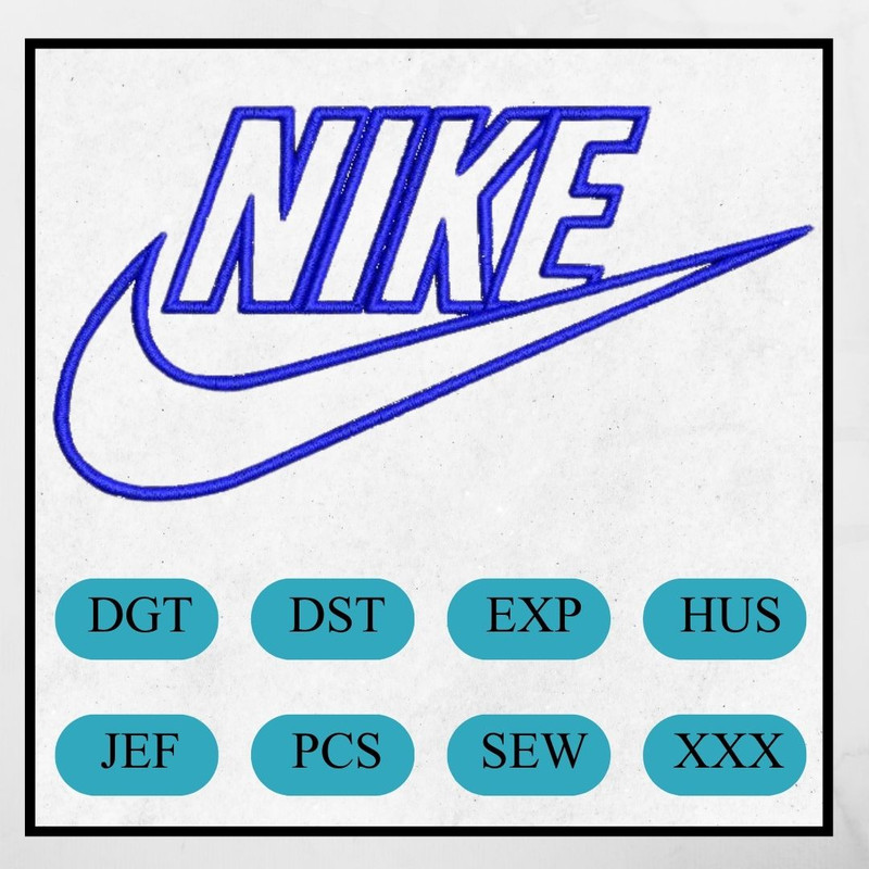 Nike Embroidery Designs Custom Nike Patches Digital Downloads Sports Logo Embroidery Files 0