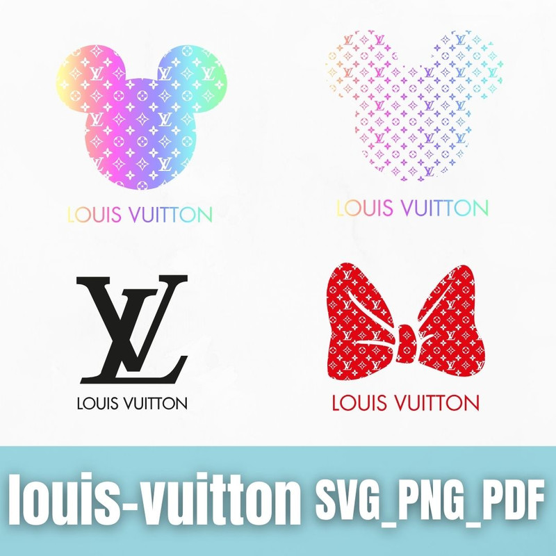 Louis Vuitton SVG Bundle Digital LV Designs Luxury Brand SVG Fashion Logo Cut Files Instant Download 0