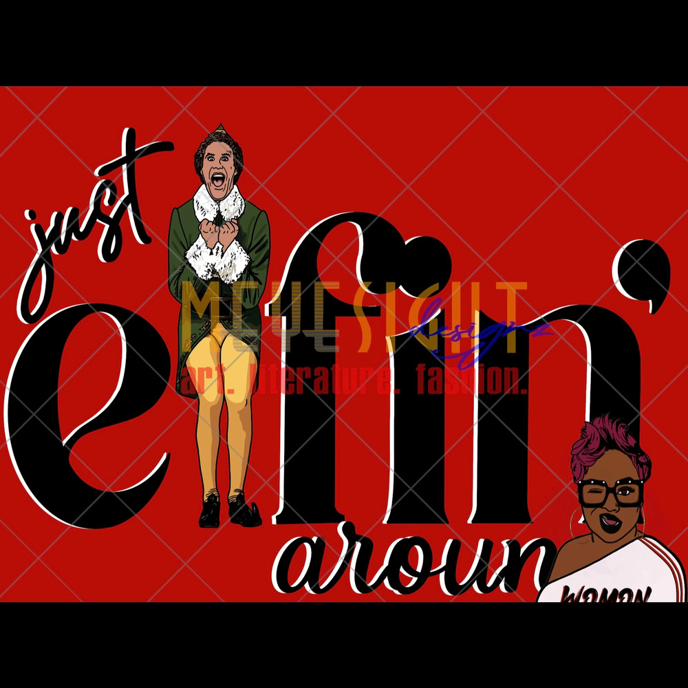 Digital Download Elfin Around Christmas JPG PNG 0