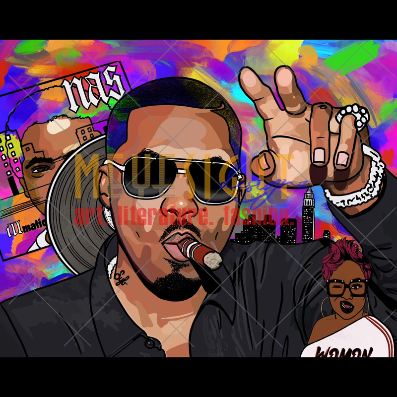 Digital Download Nas Rapper JPG PNG 0