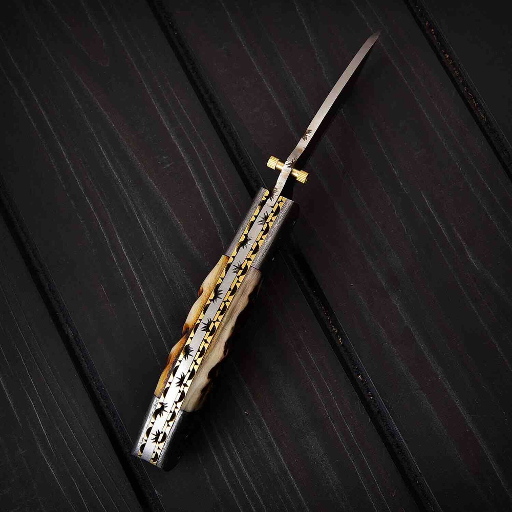 HANDMADE D2 STEEL LINER LOCK KNIFE 2