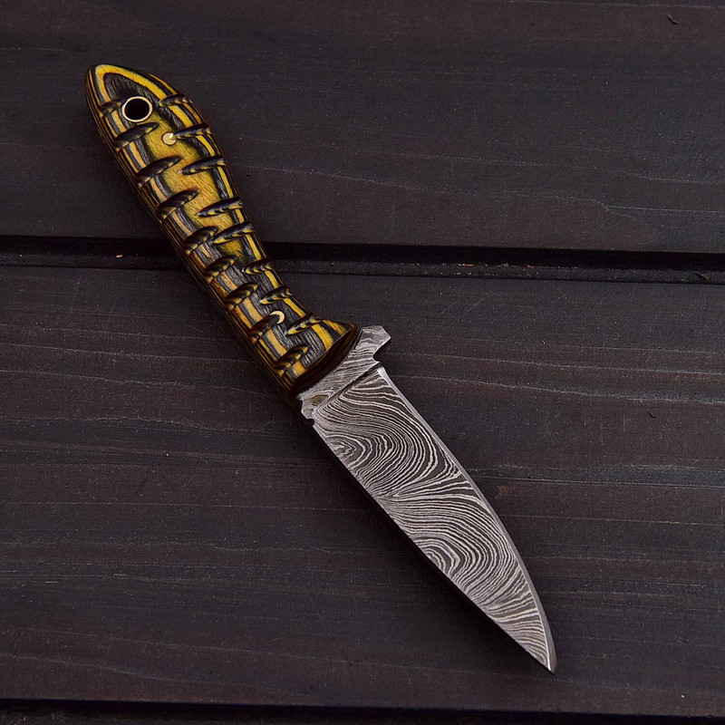 Handmade Damascus Karambit Liner Lock Knife 1