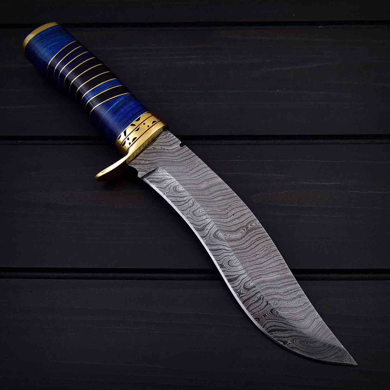 BOWIE KNIFE WITH BRASS HANDLE 2