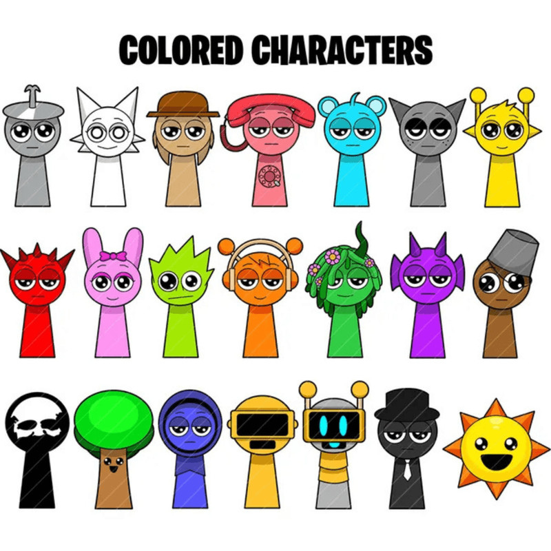 82 Incredibox Sprunki Svg Bundle Sprunki Beats Gaming Clipart Layered SVG Gamer Birthday Incredibox 0