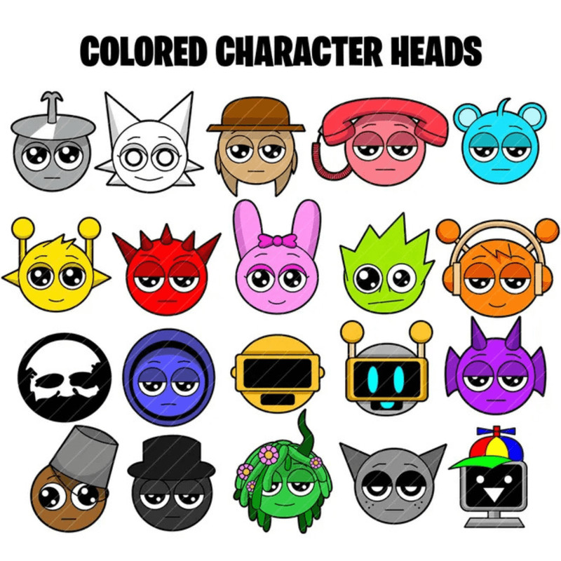 82 Incredibox Sprunki Svg Bundle Sprunki Beats Gaming Clipart Layered SVG Gamer Birthday Incredibox 2