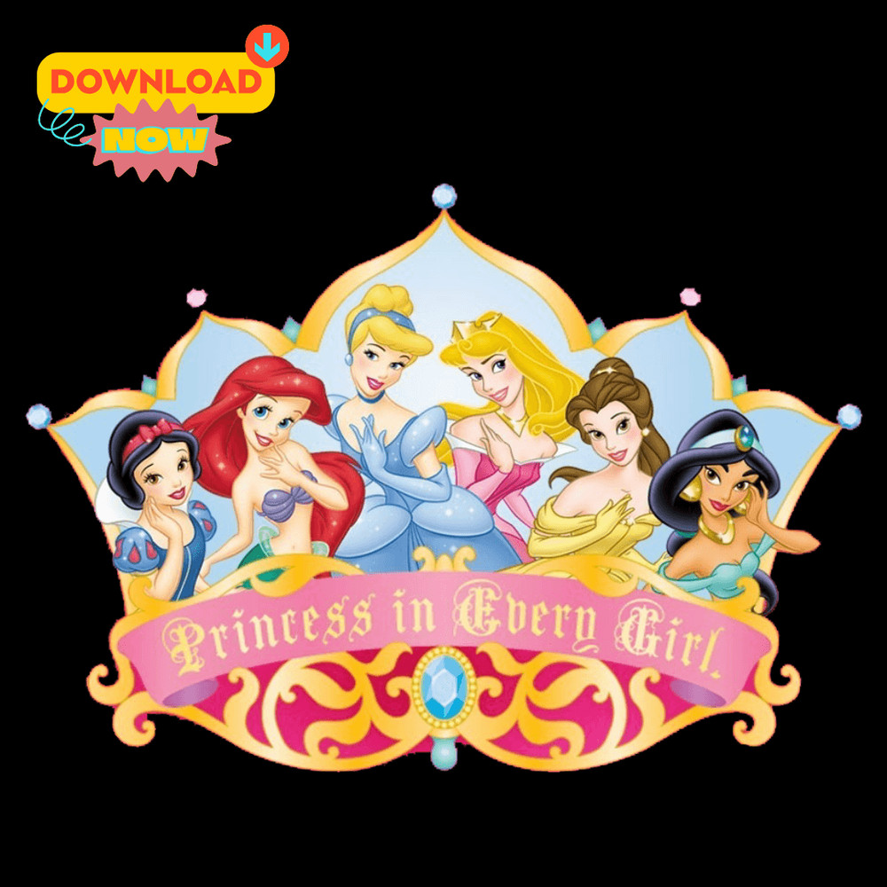Princess PNG Digital Files Download Princess Clipart Frozen Png Snow White Belle Png Princess Digit 1