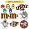 M And M Clipart Bundle Download Layered Files Tshirt Face PNG Digital Files PNG Digital Vector File 0