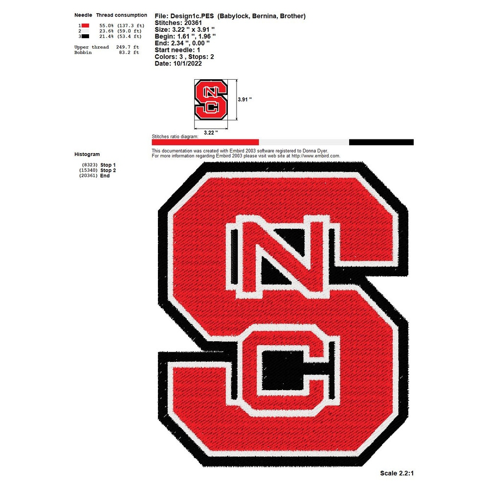 COLLEGE SPORTS NORTH CAROLINA STATE WOLFPACK LOGOS Embroidery Machine Designs 2
