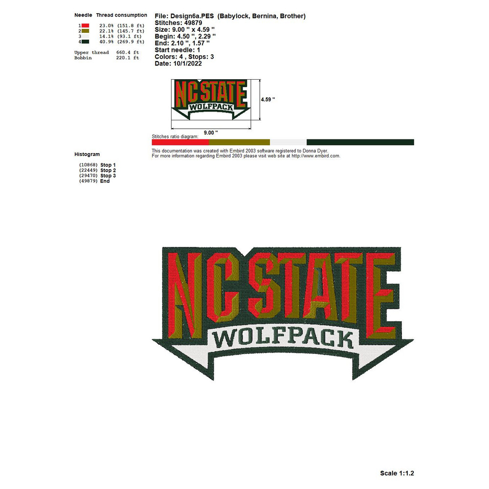 COLLEGE SPORTS NORTH CAROLINA STATE WOLFPACK LOGOS Embroidery Machine Designs 5