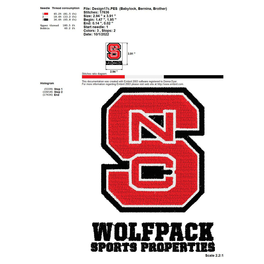 COLLEGE SPORTS NORTH CAROLINA STATE WOLFPACK LOGOS Embroidery Machine Designs 8