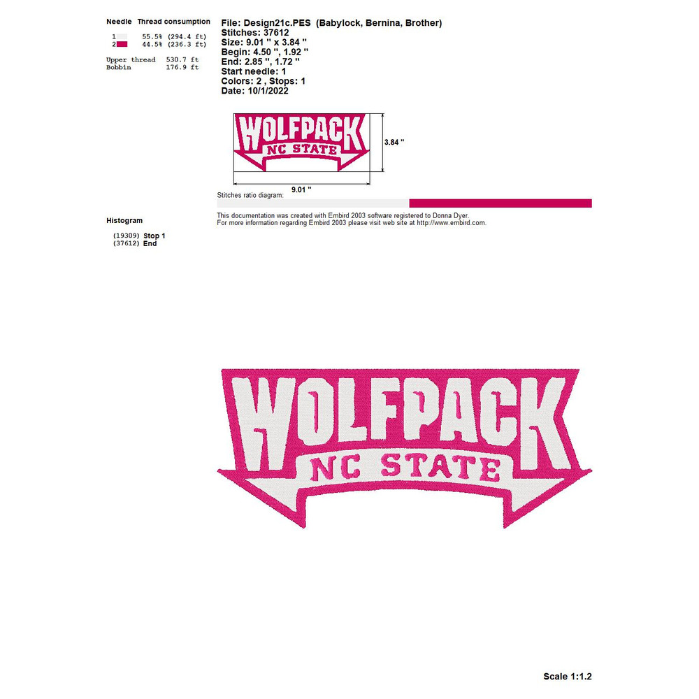 COLLEGE SPORTS NORTH CAROLINA STATE WOLFPACK LOGOS Embroidery Machine Designs 11