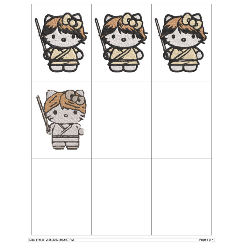 HELLO KITTY STAR WARS KITTY Embroidery Machine Designs PES JEF HUS DST EXP VIP XXX 3