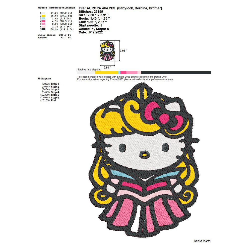 HELLO KITTY DISNEY PRINCESS KITTY Embroidery Machine Designs PES JEF HUS DST EXP VIP XXX 2