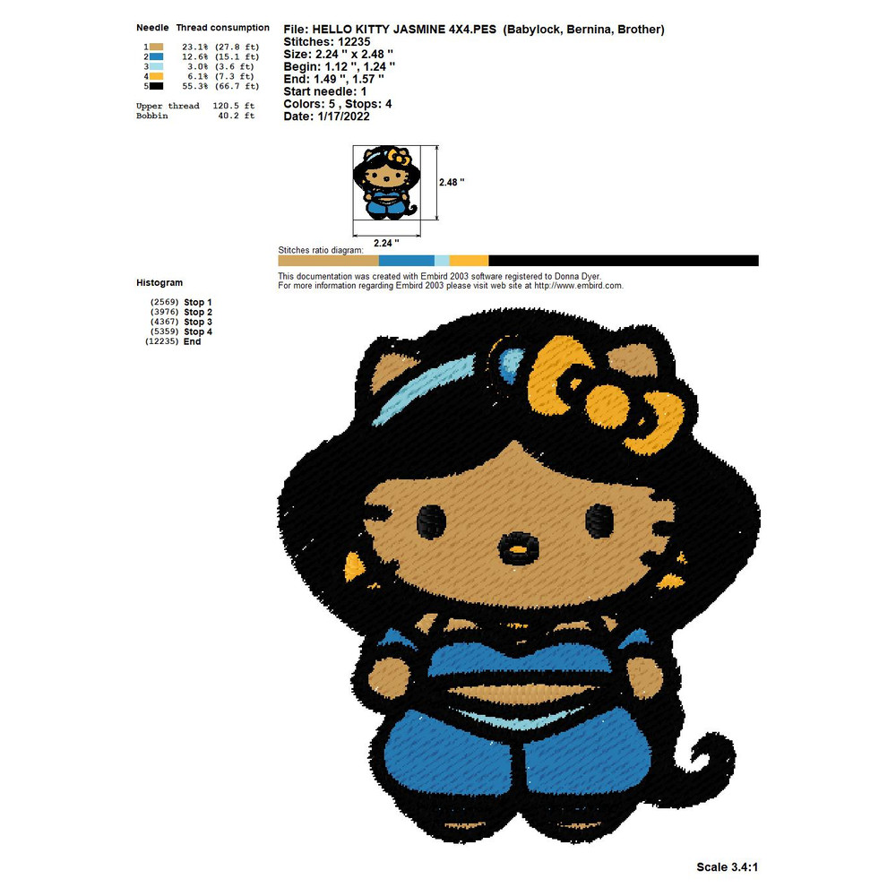 HELLO KITTY DISNEY PRINCESS KITTY Embroidery Machine Designs PES JEF HUS DST EXP VIP XXX 15