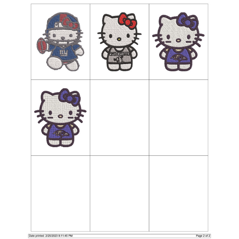 HELLO KITTY SPORTS KITTY Embroidery Machine Designs PES JEF HUS DST EXP VIP XXX 1