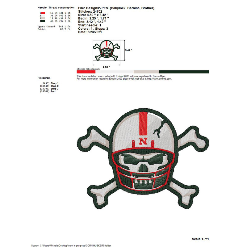 COLLEGE SPORTS NEBRASKA CORN HUSKERS LOGOS Embroidery Machine Designs 12