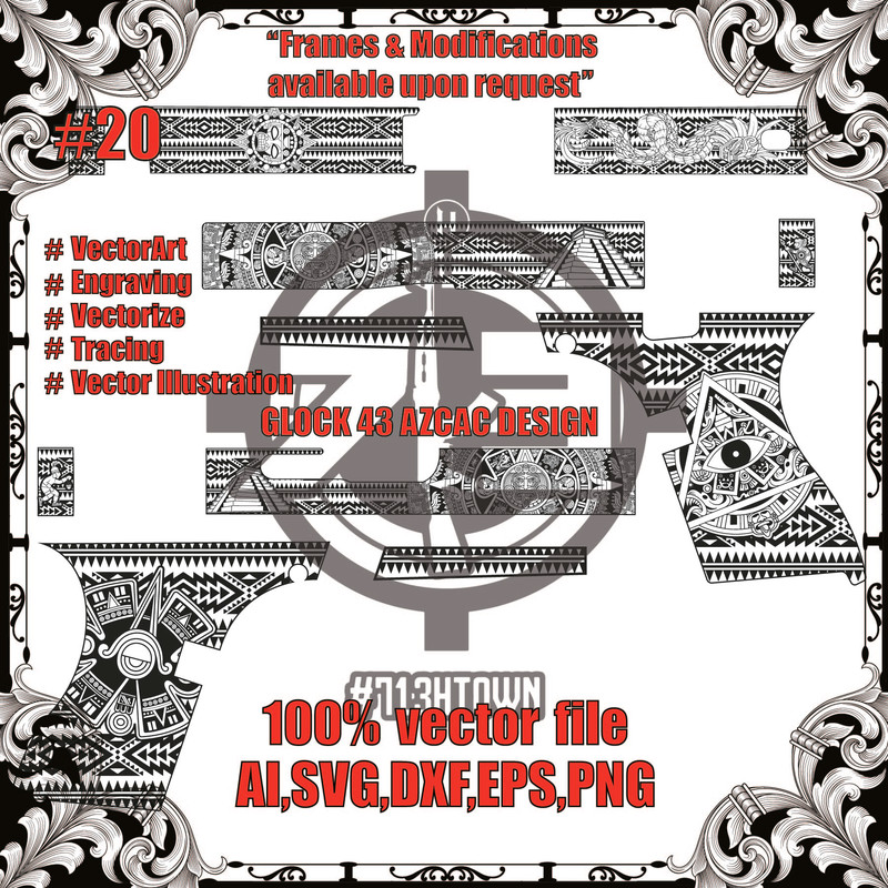 GLOCK 43 AZTAC DESIGN 0