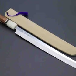 handmade chef knife chrome steel non rustic sharp edge blade with resin and wood handle -come with box- kitchen knife