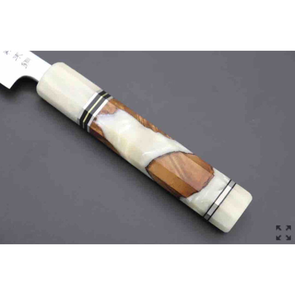 Handmade Chef Knife Chrome Steel Non Rustic Sharp Edge Blade With Resin And Wood Handle Come With Box Kitchen Knife 1