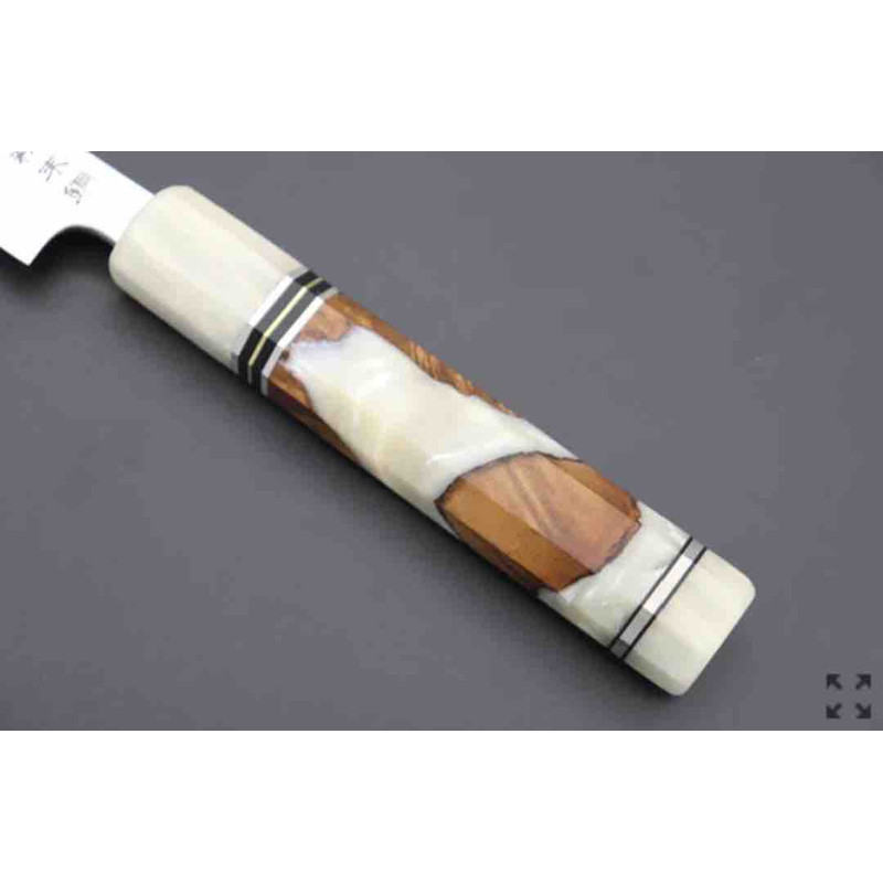 Handmade Chef Knife Chrome Steel Non Rustic Sharp Edge Blade With Resin And Wood Handle Come With Box Kitchen Knife 1