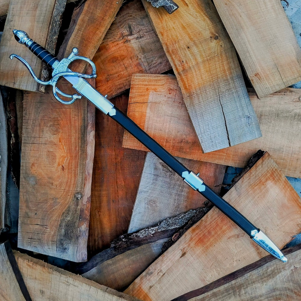 Legend Of Zorro Rapier Sword Replica With Scabbard Gift For Him Personalized Gift 3