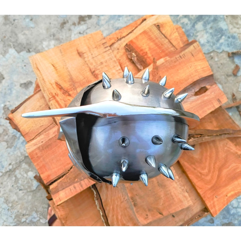 Carbon Steel Helmet With Stand Gift For Him Birthday Gift Adult Size Helmet 2