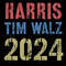 Harris Tim Walz 2024 American Election 2024 Pro Kamala PNG 0