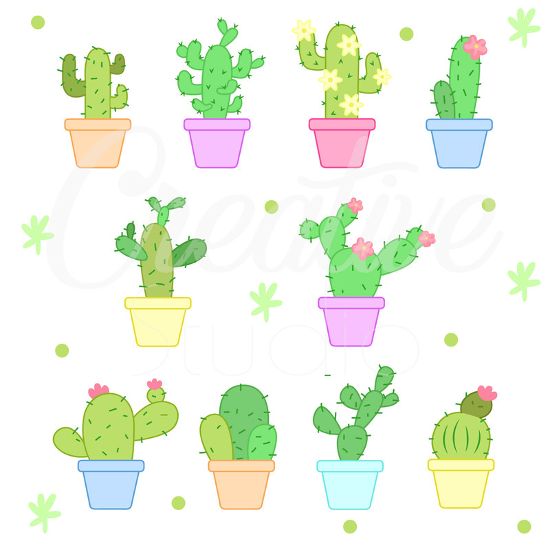 Cute Cactus Clipart 2