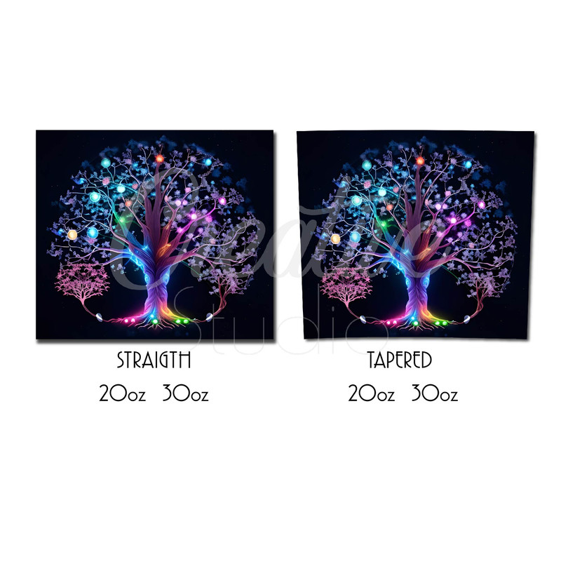 Life Tree Tumbler Sublimation Design Straight And Tapered Tumbler Wrap 1