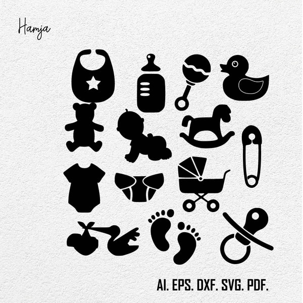 Baby Vector File Baby SVG Bundle, Baby PNG Bundle, Baby Clipart, Baby SVG Cut | Inspire ...