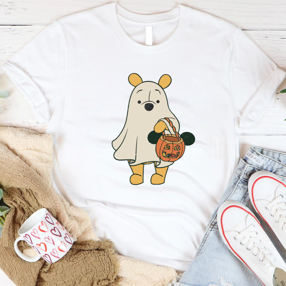 Retro Halloween Pooh Ghost Fall Party Spooky Season Ghost Pumpkin Season PNG 0