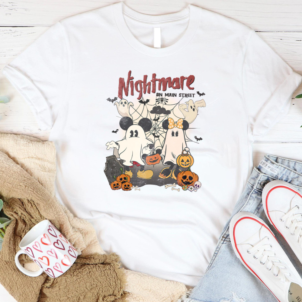 Vintage Halloween Nightmare On The Main Street Disney Halloween Retro Spooky PNG 0