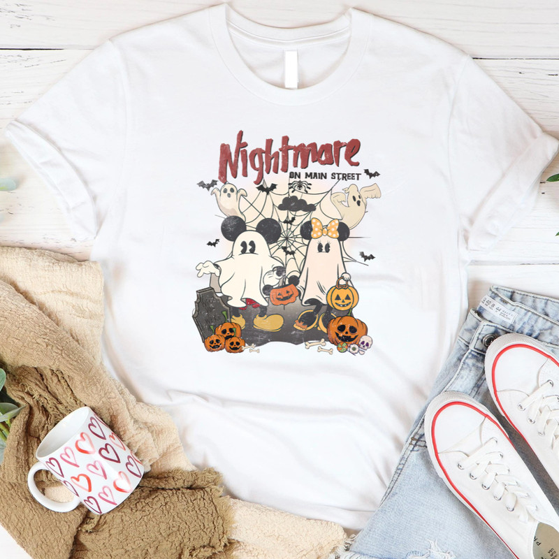 Vintage Halloween Nightmare On The Main Street Disney Halloween Retro Spooky PNG 0