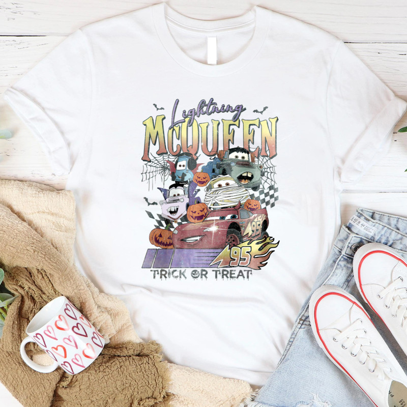 Retro Lightning McQueen Halloween Disney Cars Christmas Disneyland PNG 0