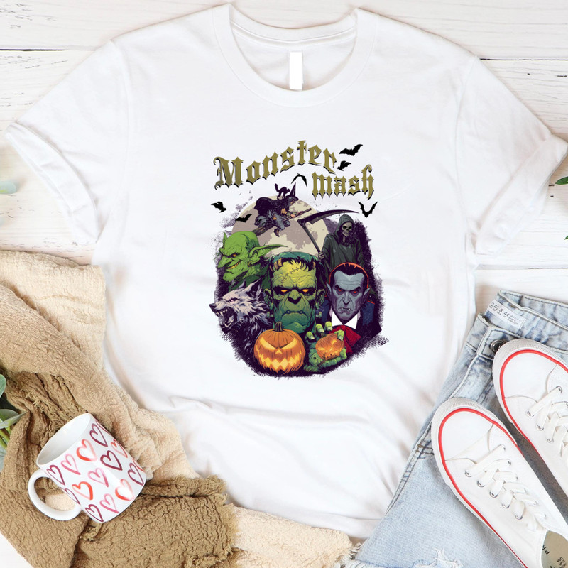 Retro Halloween Monster Mash Vintage Frankenstein Dracula Halloween Pumpkin 2 PNG 0