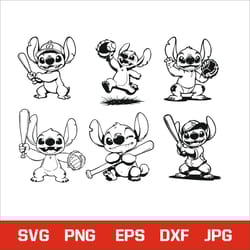 cute blue bundle svg png jpg dxf eps | fun cartoon clipart for kids crafts, shirts, stickers | instant digital download