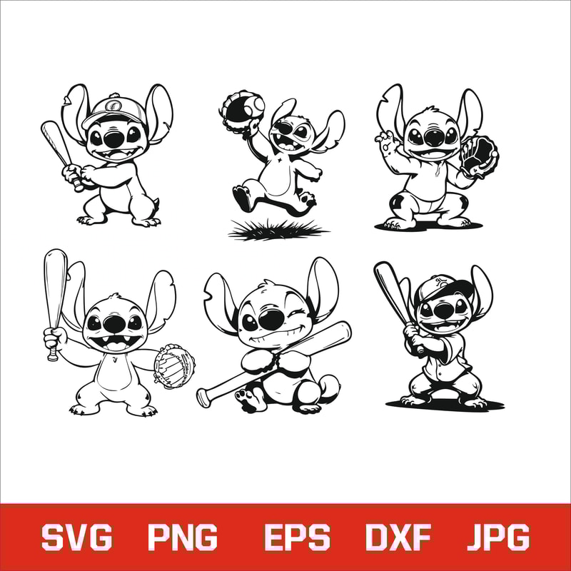 Cute Blue Bundle SVG PNG Jpg Dxf EPS Fun Cartoon Clipart For Kids Crafts Shirts Stickers Instant 0