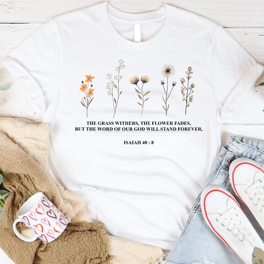 Wild Flowers Bible Verse Floral Religious PNG 0