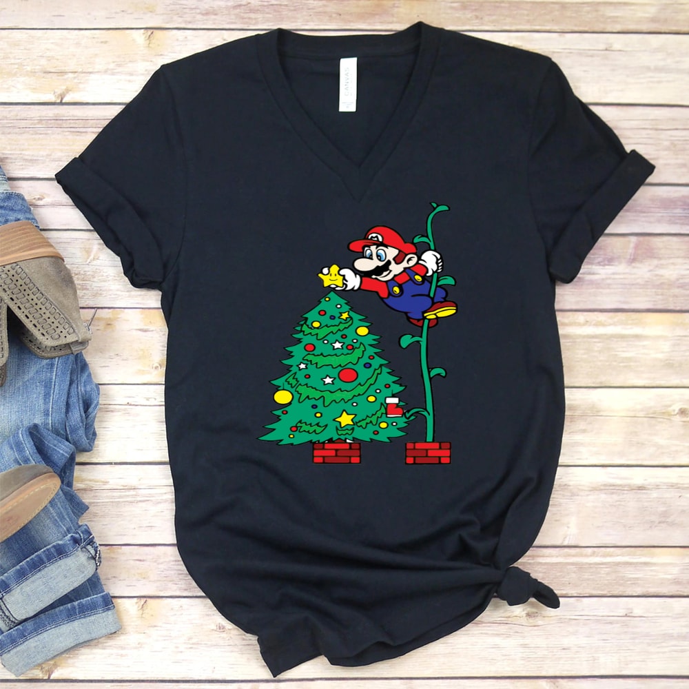 Super Mario Christmas Tree Xmas PNG 0