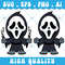 Scream Ghostface Cartoon With Knife Halloween Design PNG SVG AI EPS File Digital Download 0