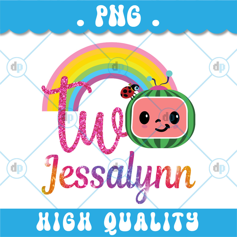Personalized Cocomelon Birthday Girls PNG 0