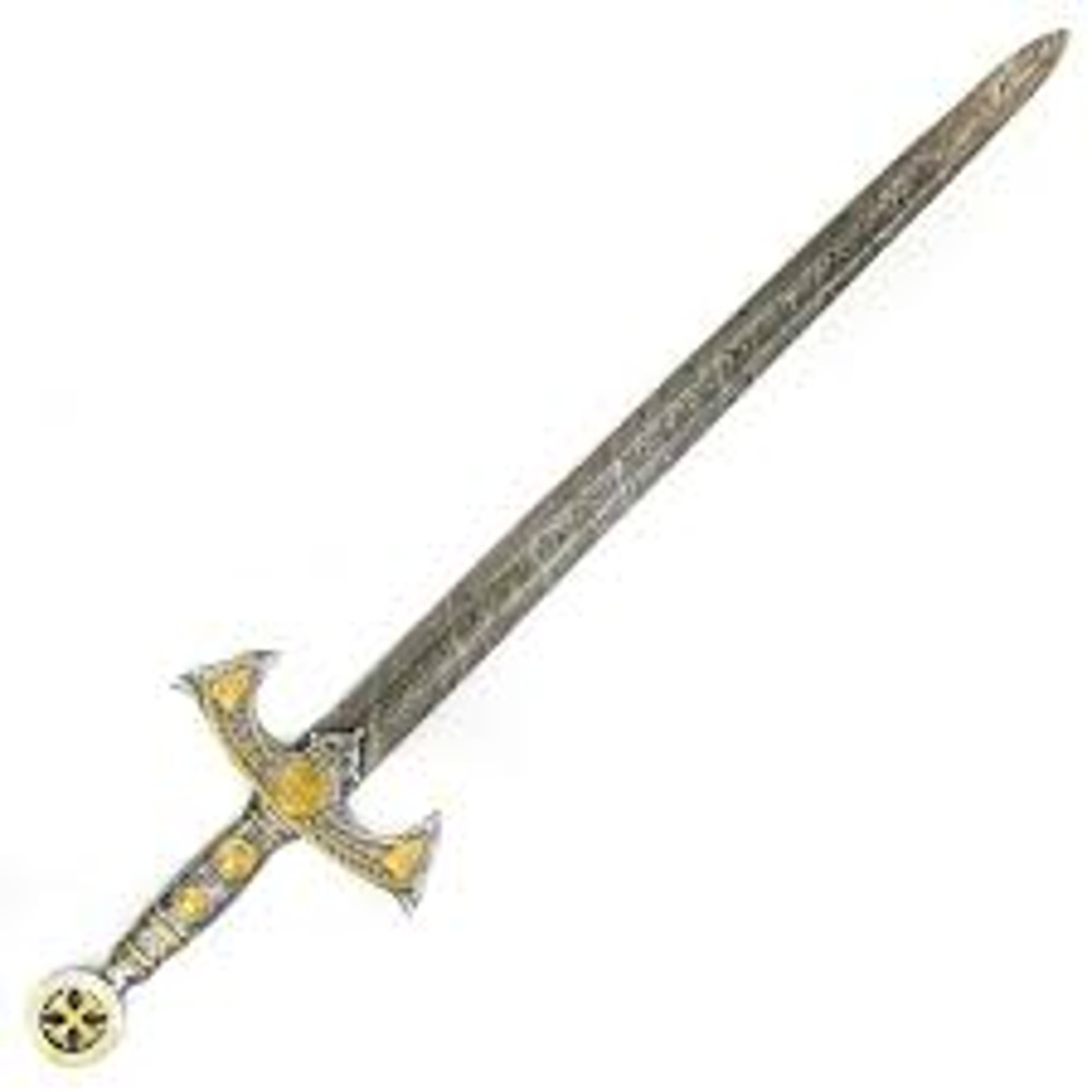 Handmade Damascus Steel Sword Knights Templar Medieval King Arthur Historical Sword 1