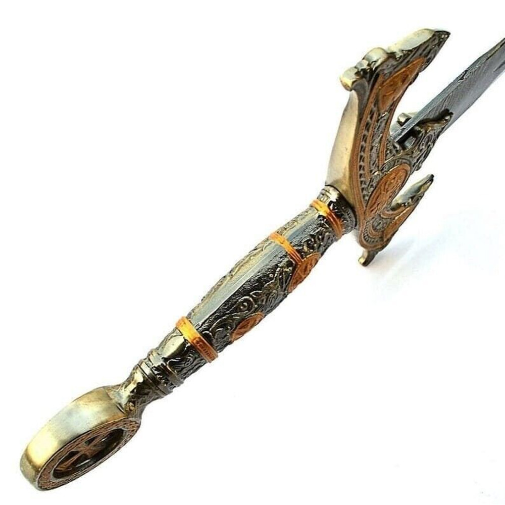 Handmade Damascus Steel Sword Knights Templar Medieval King Arthur Historical Sword 3