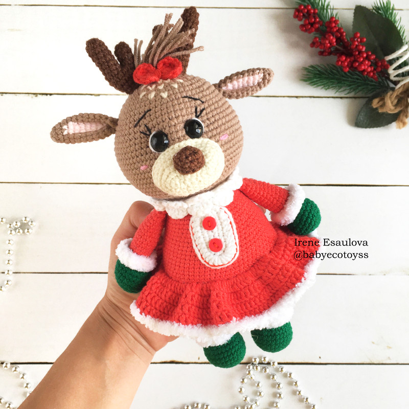 Crochet Amigurumi Pattern Christmas Toy Reindeer Garcey PDF ENG Pattern Tutorial 1
