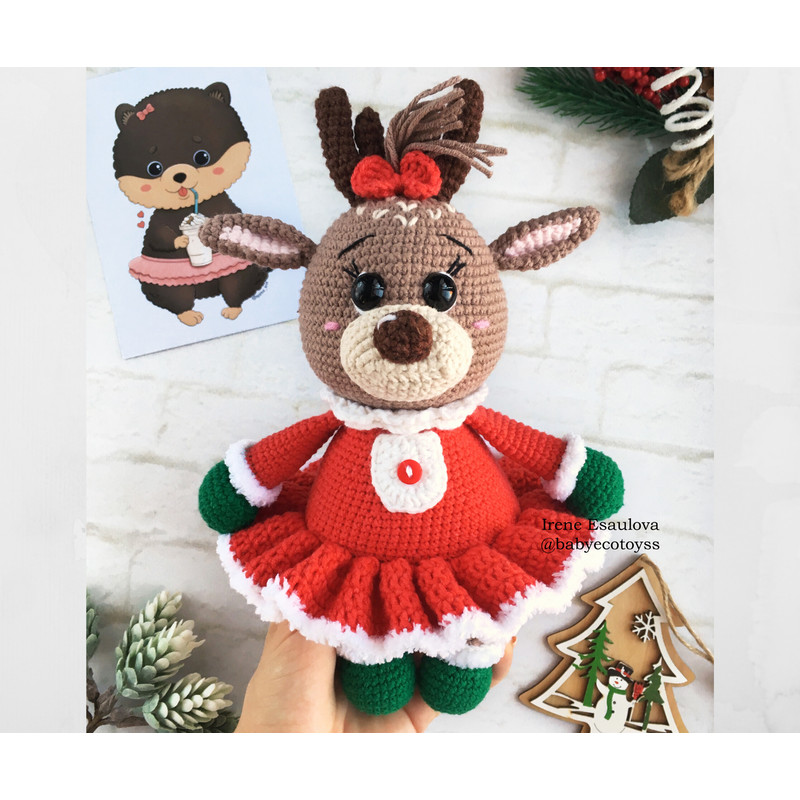 Crochet Amigurumi Pattern Christmas Toy Reindeer Garcey PDF ENG Pattern Tutorial 2