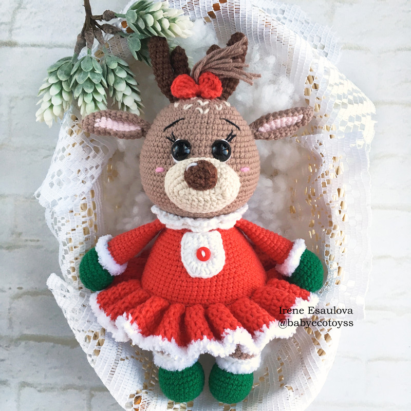 Crochet Amigurumi Pattern Christmas Toy Reindeer Garcey PDF ENG Pattern Tutorial 7