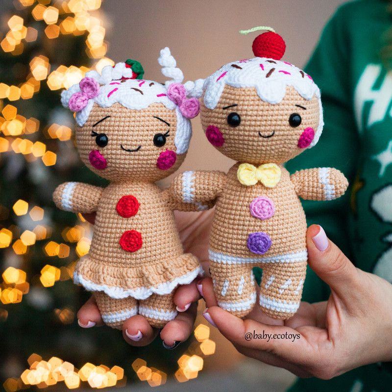 Crochet Amigurumi Pattern Christmas Gingerbread Man PDF Pattern 0