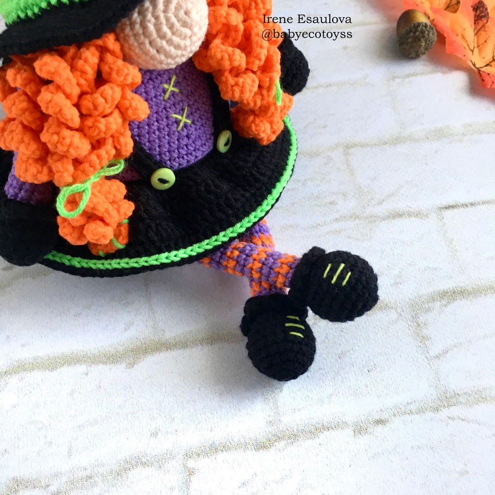 Crochet Amigurumi Pattern Halloween Witch Gnome PDF Pattern 2