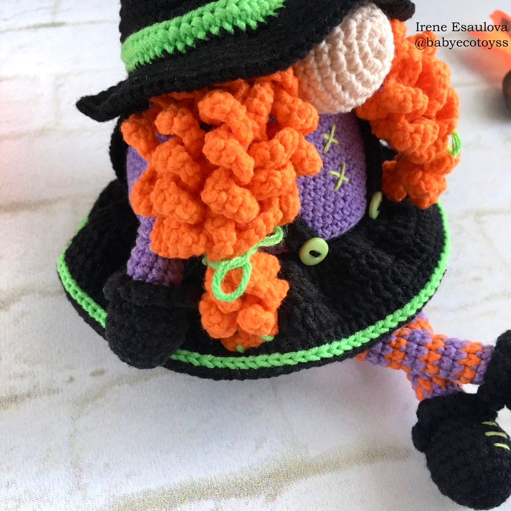 Crochet Amigurumi Pattern Halloween Witch Gnome PDF Pattern 5